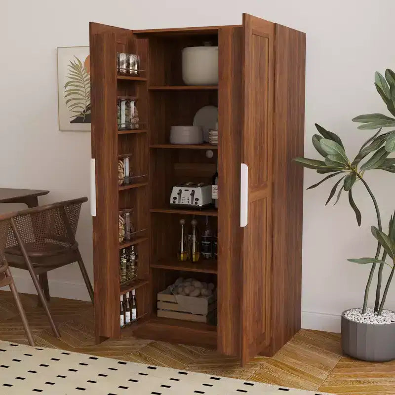 CLIHOME Armoire de rangement de cuisine, Meuble de buffet autoportant