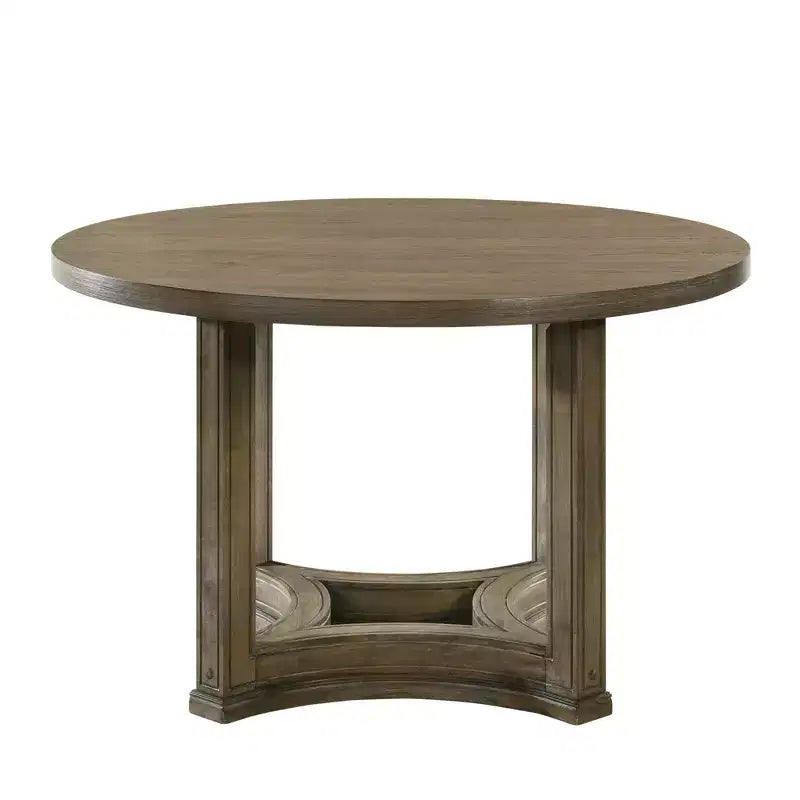 Christopher Knight Home Jimmy Ensemble de salle à manger rond 5 pièces vintage 47 en bois avec 4 chaises rembourrées