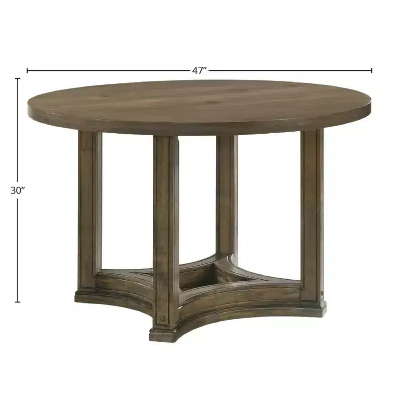 Christopher Knight Home Jimmy Ensemble de salle à manger rond 5 pièces vintage 47 en bois avec 4 chaises rembourrées