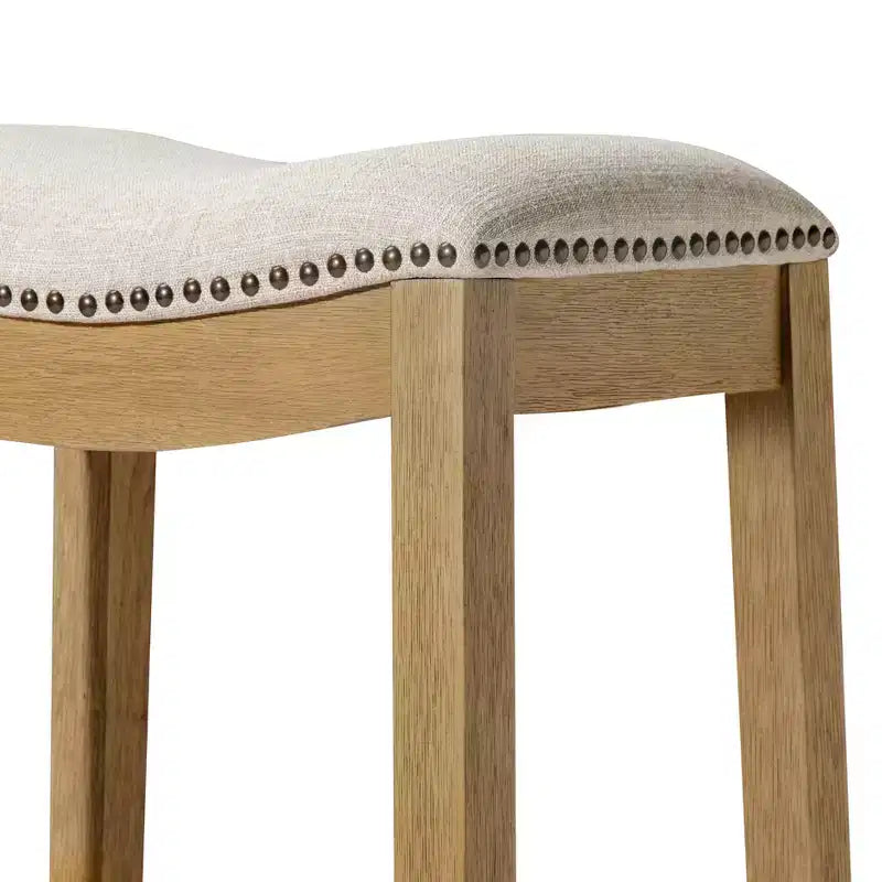 Tabouret de bar sans dossier Maven Lane Alex avec revêtement en tissu 31