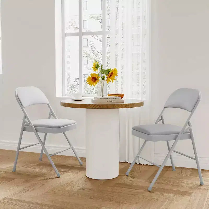 Lot de 4 chaises pliantes Whizmax avec coussin rembourré et dossier, chaises en métal avec coussin confortable pour la maison et le bureau, pour événements intérieurs et extérieurs