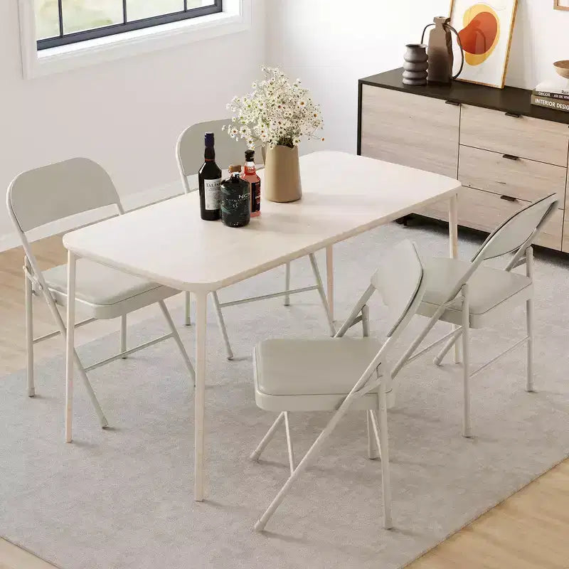 Lot de 4 chaises pliantes Whizmax avec coussin rembourré et dossier, chaises en métal avec coussin confortable pour la maison et le bureau, pour événements intérieurs et extérieurs