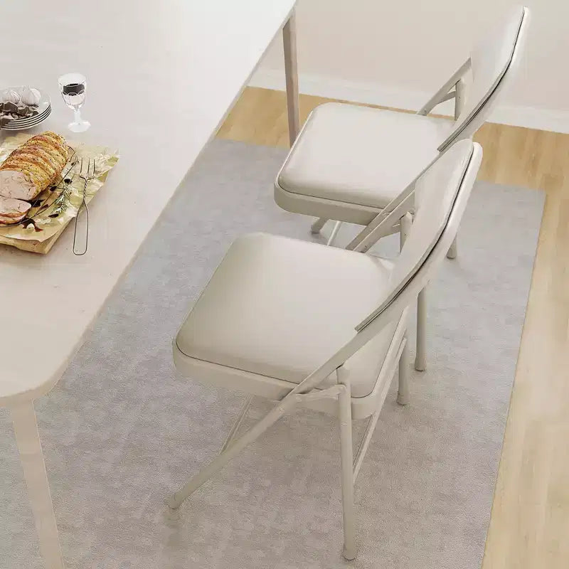 Lot de 4 chaises pliantes Whizmax avec coussin rembourré et dossier, chaises en métal avec coussin confortable pour la maison et le bureau, pour événements intérieurs et extérieurs