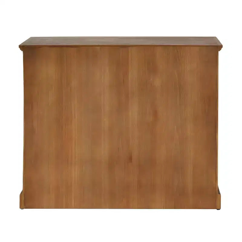 Commode en bois Christopher Knight Home Bianca Boho avec 3 tiroirs et motifs floraux sculptés