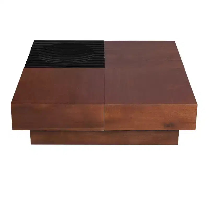 Table basse en bois d'acacia Christopher Knight Home Elaris, style moderne du milieu du siècle, avec rangement