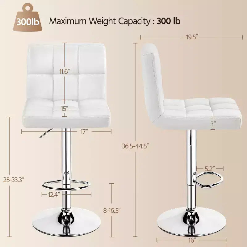 Tabouret de bar pivotant moderne Yaheetech à hauteur réglable