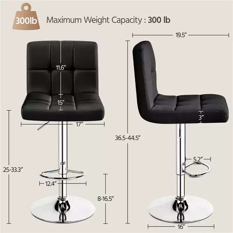 Tabouret de bar pivotant moderne Yaheetech à hauteur réglable