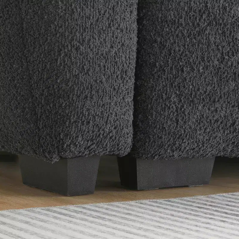 Canapé modulable Whisen 110, forme en L avec assise extra-large, design à lignes tendues