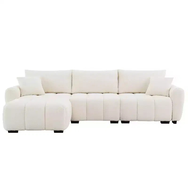 Canapé modulable Whisen 110, forme en L avec assise extra-large, design à lignes tendues