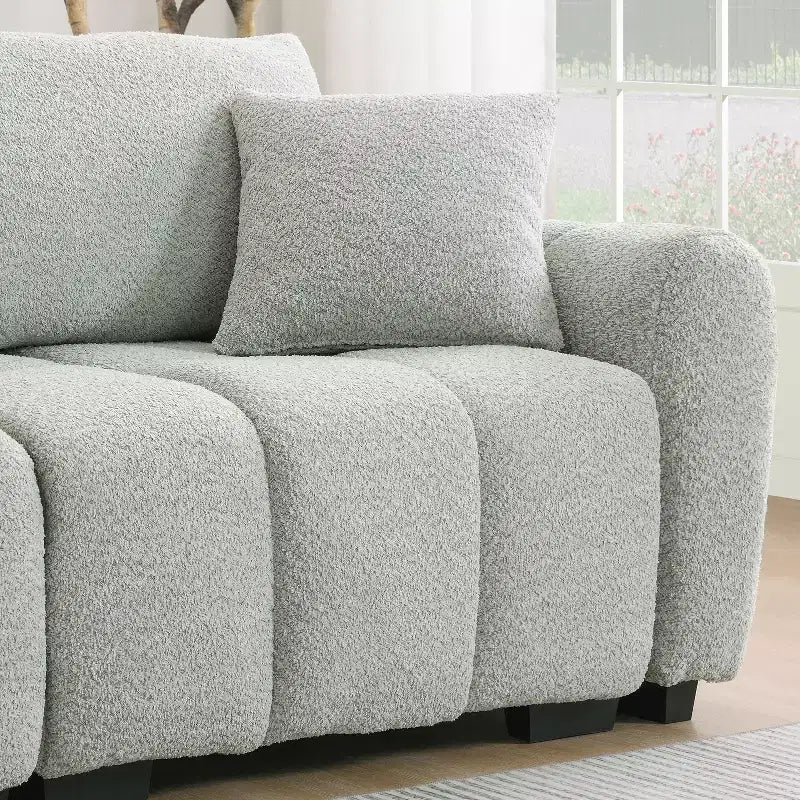 Canapé modulable Whisen 110, forme en L avec assise extra-large, design à lignes tendues