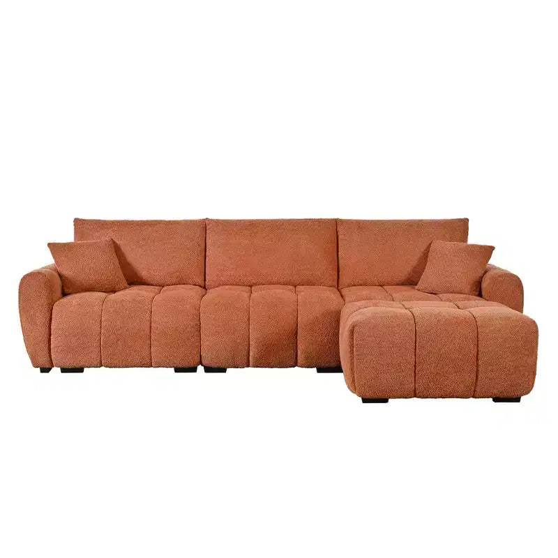 Canapé modulable Whisen 110, forme en L avec assise extra-large, design à lignes tendues