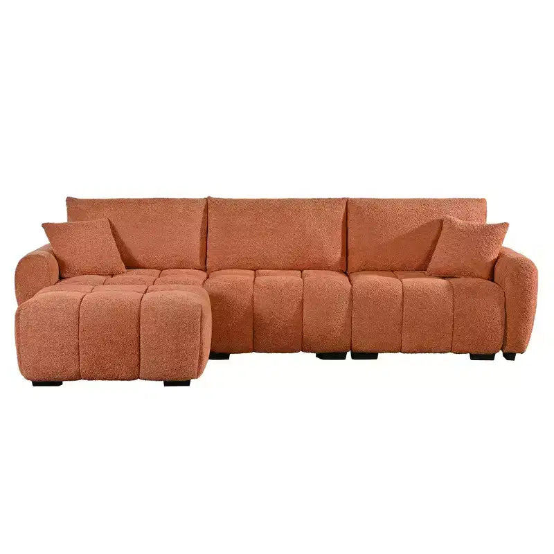 Canapé modulable Whisen 110, forme en L avec assise extra-large, design à lignes tendues