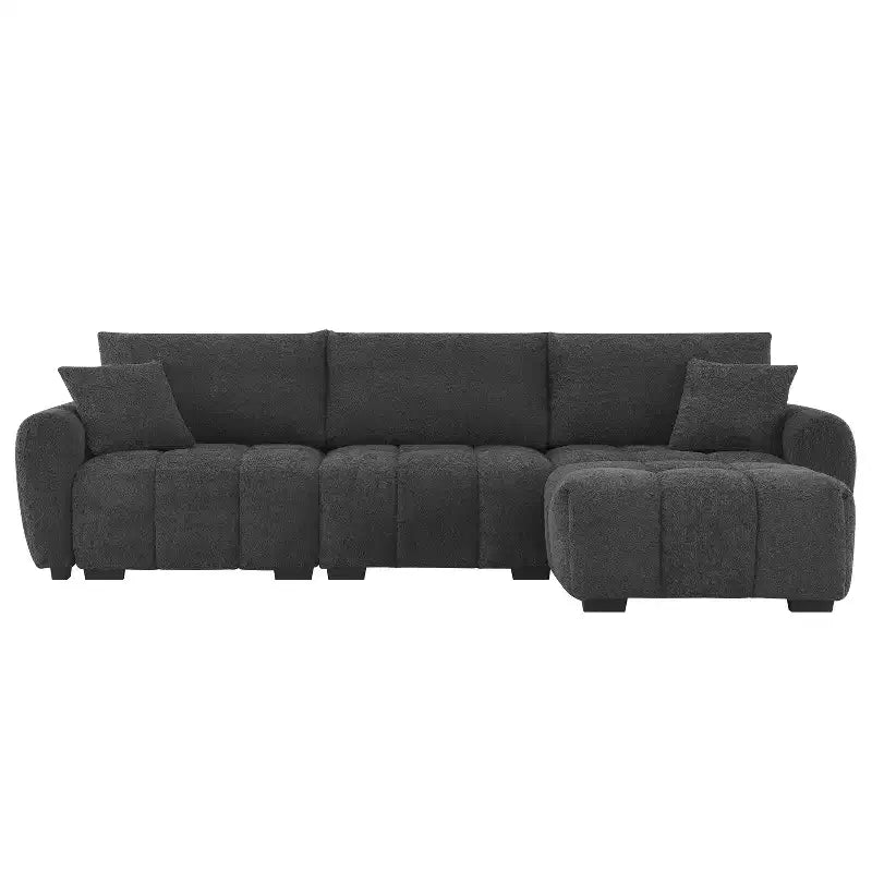 Canapé modulable Whisen 110, forme en L avec assise extra-large, design à lignes tendues