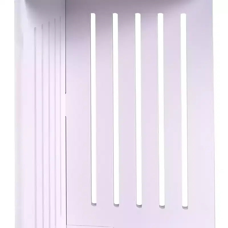 VECELO Étagère d'angle à 3/4 niveaux, Petite étagère de rangement pour espace étroit, Porte-papier toilette pour salle de bain, Blanc