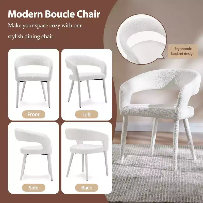 Lot de 4 Chaises de Salle à Manger avec Pieds en Métal pour Salle à Manger, Salon ou Bureau à Domicile -Morden Fort