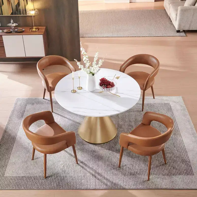 Lot de 4 Chaises de Salle à Manger avec Pieds en Métal pour Salle à Manger, Salon ou Bureau à Domicile -Morden Fort