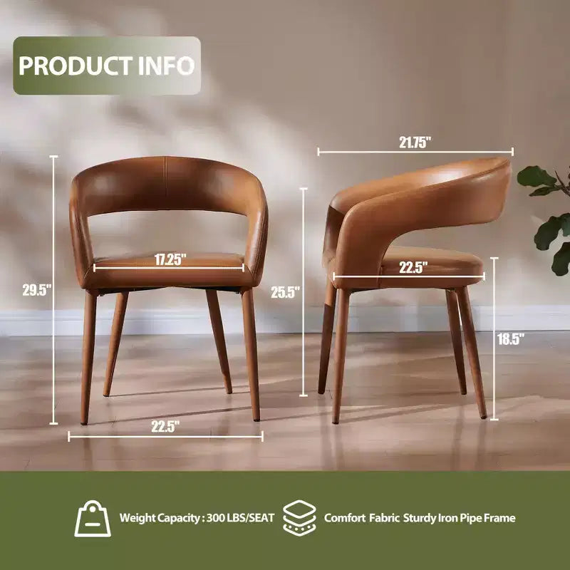 Lot de 4 Chaises de Salle à Manger avec Pieds en Métal pour Salle à Manger, Salon ou Bureau à Domicile -Morden Fort