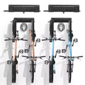 VEVOR Bike Storage Rack, 2 Bike Racks, Wall Mount Bike Storage Hanger, Home and Garage Organizer, Customizable for Various Bike Sizes
