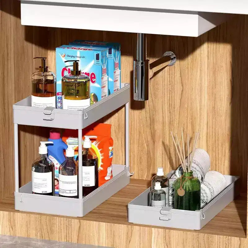 ACOINEL Chariot de Rangement Roulant 3 Niveaux, Chariot de Salle de Bain Organisateur de Buanderie Chariot de Service Étagère Mobile Unité d'Étagères Multi-Fonctionnelles Blanc