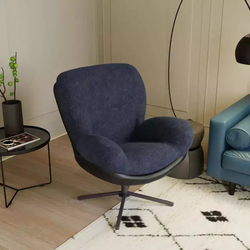 Chaise de bureau pivotante Okak Modern Chenille pour studio, fauteuil d'appoint confortable pour salon, appartement