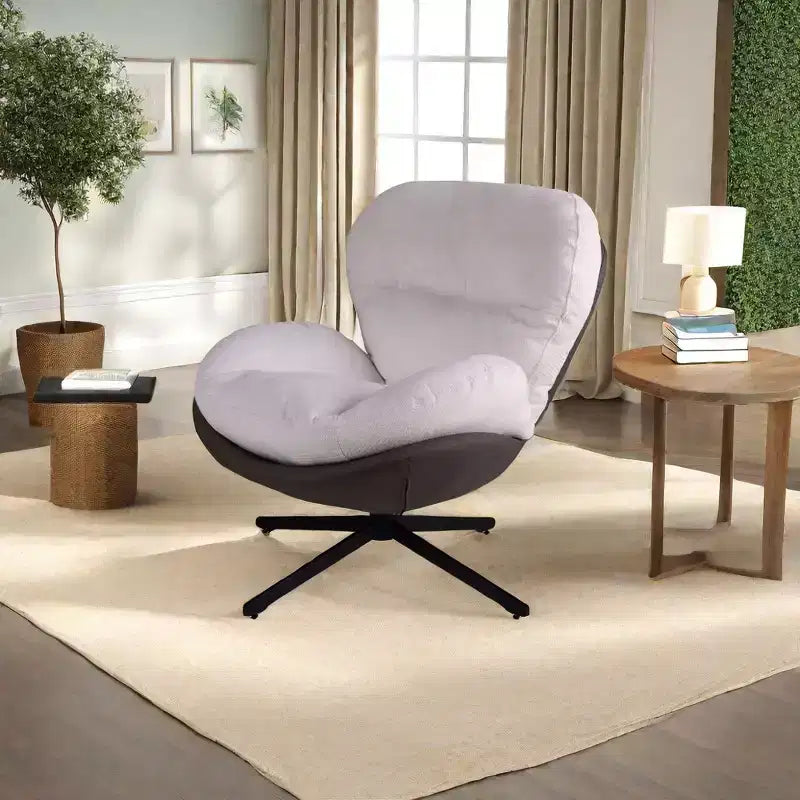 Chaise de bureau pivotante Okak Modern Chenille pour studio, fauteuil d'appoint confortable pour salon, appartement