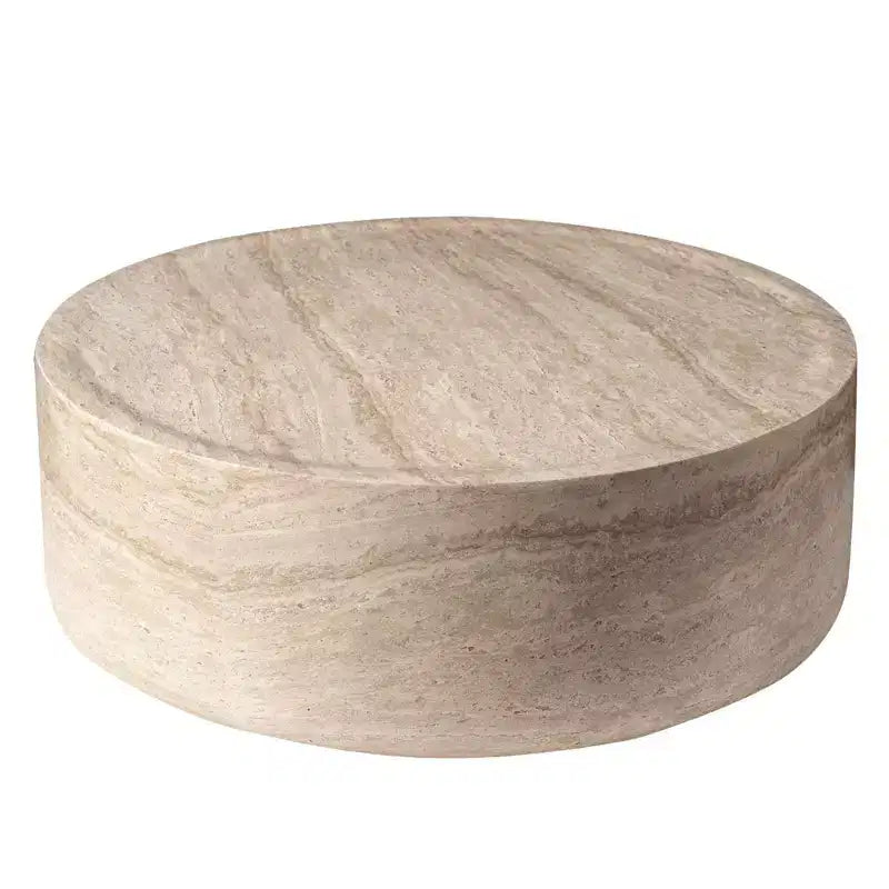 Table basse ronde LeisureMod Maya – Table d'appoint d'intérieur et d'extérieur pour salon, patio, balcon ou jardin, design décoratif moderne