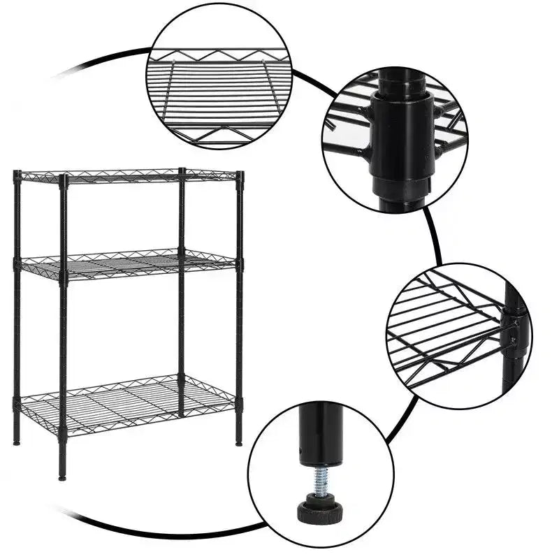 Étagère de rangement en acier Karl Home, 23,2 po (l)