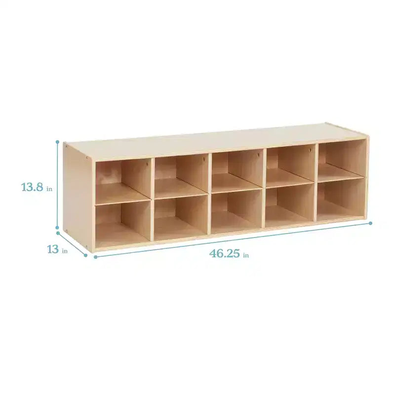 Meuble de rangement 10 casiers pour bacs ECR4Kids Streamline, 2x5, mobilier de classe