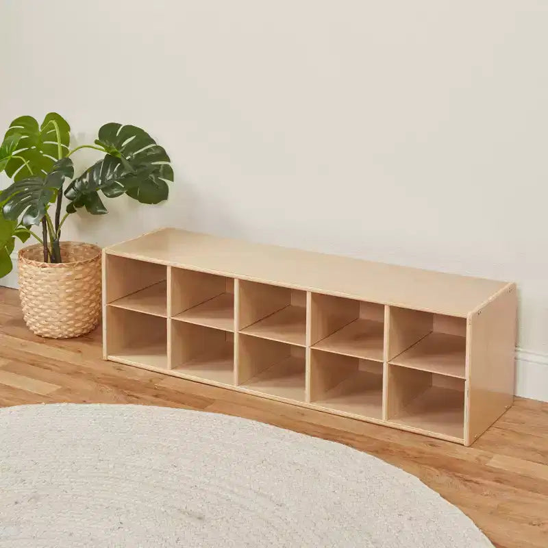 Meuble de rangement 10 casiers pour bacs ECR4Kids Streamline, 2x5, mobilier de classe