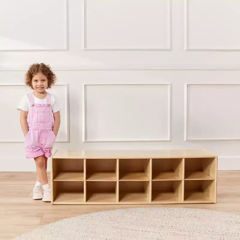 Meuble de rangement 10 casiers pour bacs ECR4Kids Streamline, 2x5, mobilier de classe