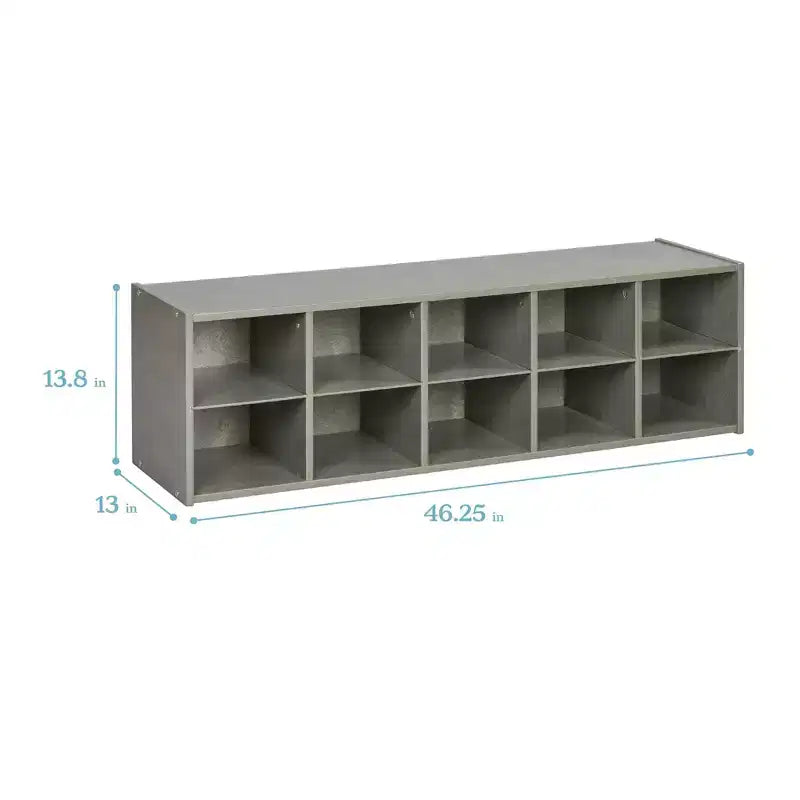 Meuble de rangement 10 casiers pour bacs ECR4Kids Streamline, 2x5, mobilier de classe