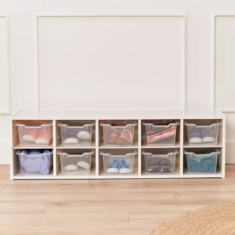 Meuble de rangement 10 casiers pour bacs ECR4Kids Streamline, 2x5, mobilier de classe