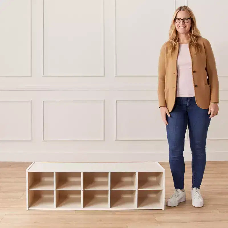 Meuble de rangement 10 casiers pour bacs ECR4Kids Streamline, 2x5, mobilier de classe