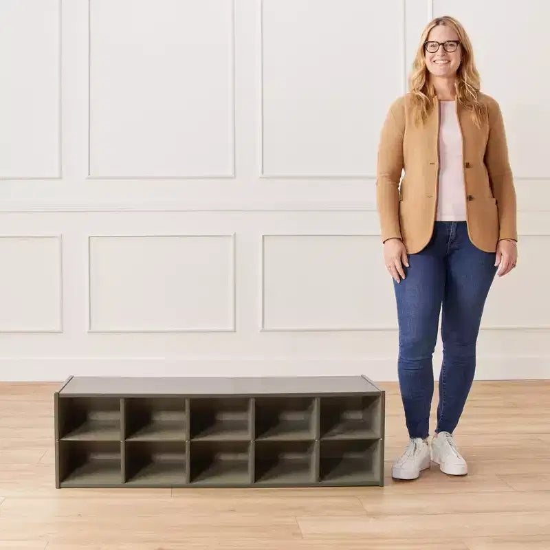 Meuble de rangement 10 casiers pour bacs ECR4Kids Streamline, 2x5, mobilier de classe