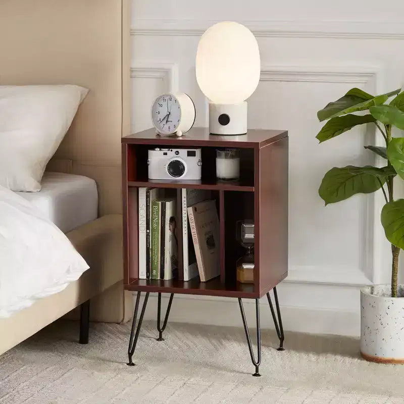 Record Player Stand, Record Player Table, Vinyl Record Stand for Living Room,Turntable Stand Record Player Cabinet with Metal Legs