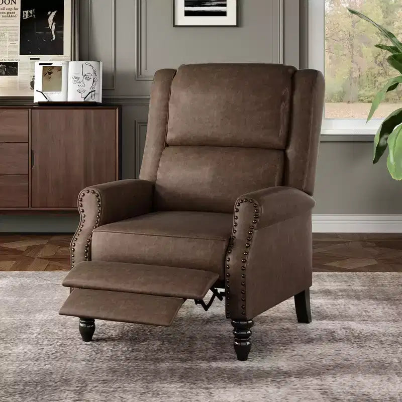Fauteuil inclinable en similicuir pour salon, chambre à coucher, camping-car