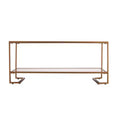 Horten Glass-Top Cocktail Table - Gold - SEI