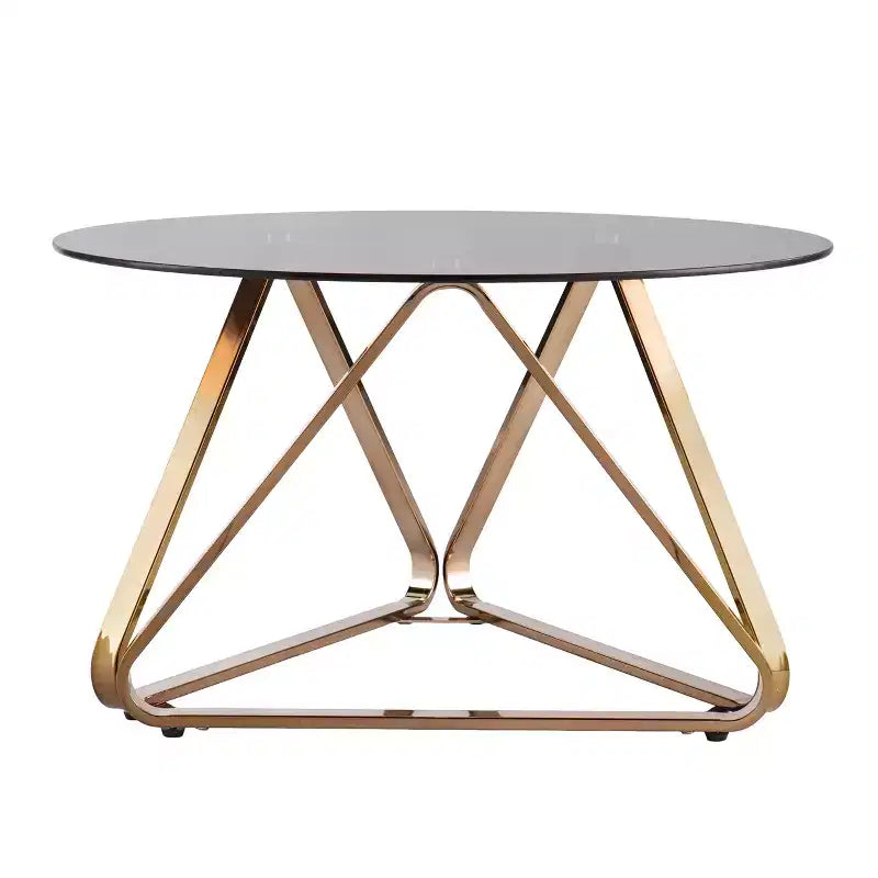 Stondon Round Cocktail Table - Champagne - SEI