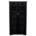 Window Pane Media Cabinet - Black - SEI