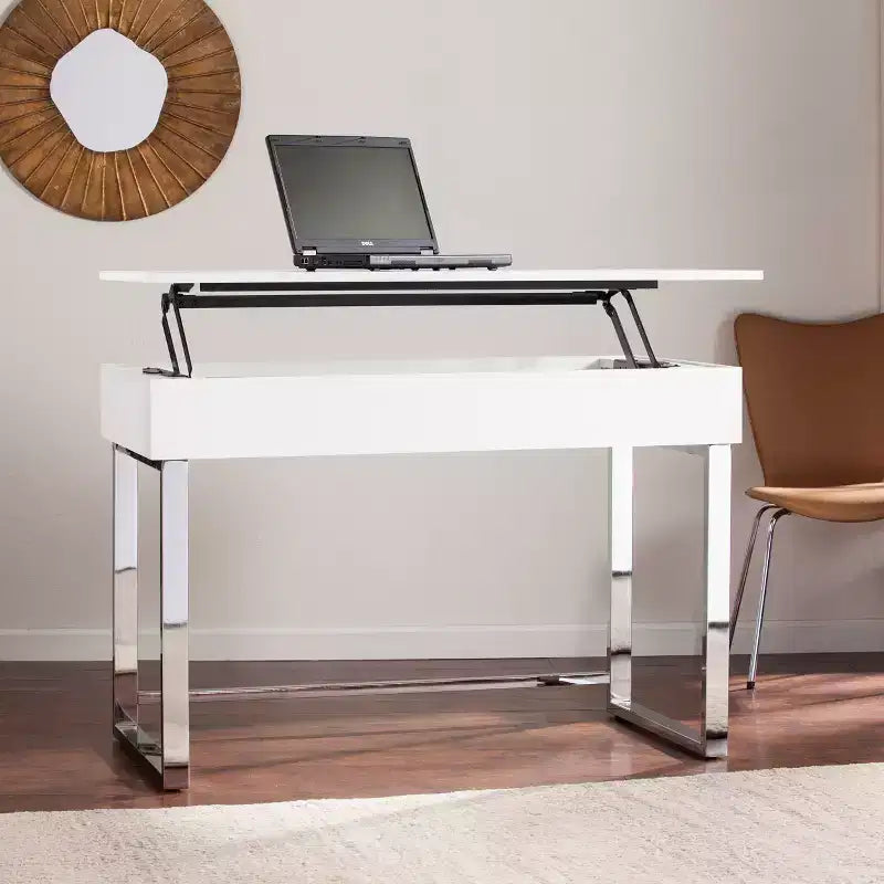 Bureau assis-debout à hauteur réglable Inman - Blanc - SEI