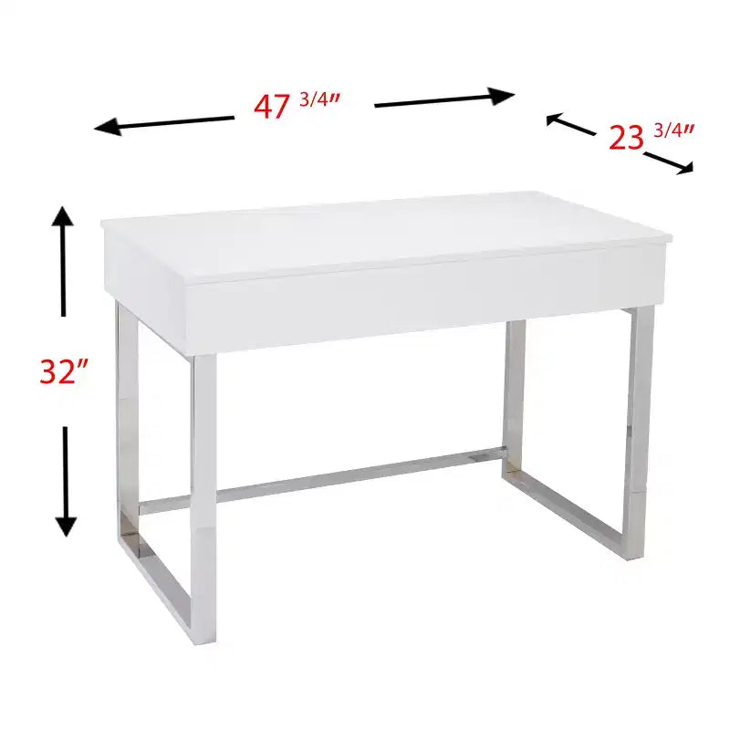 Bureau assis-debout à hauteur réglable Inman - Blanc - SEI