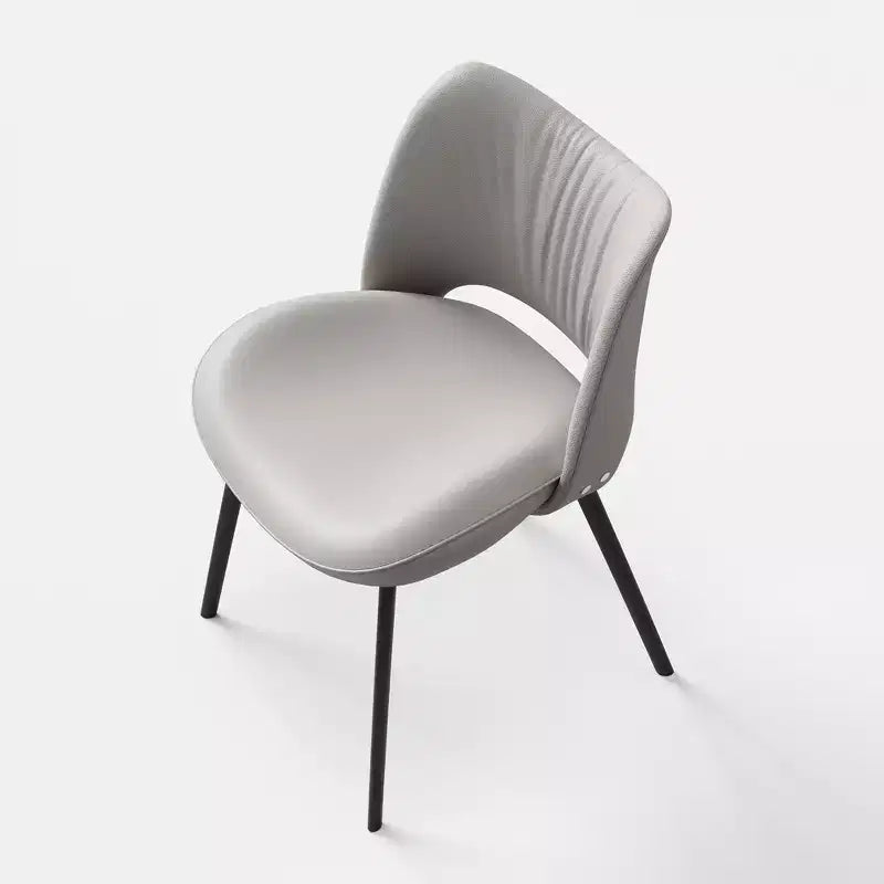 Chaises de salle à manger grises Luck Live Farmhouse, lot de 2, cadre en métal, sièges modernes pour cuisine et salle à manger