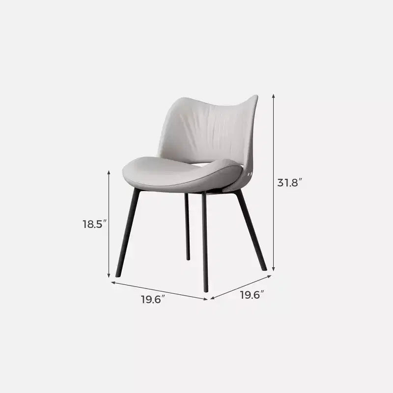 Chaises de salle à manger grises Luck Live Farmhouse, lot de 2, cadre en métal, sièges modernes pour cuisine et salle à manger