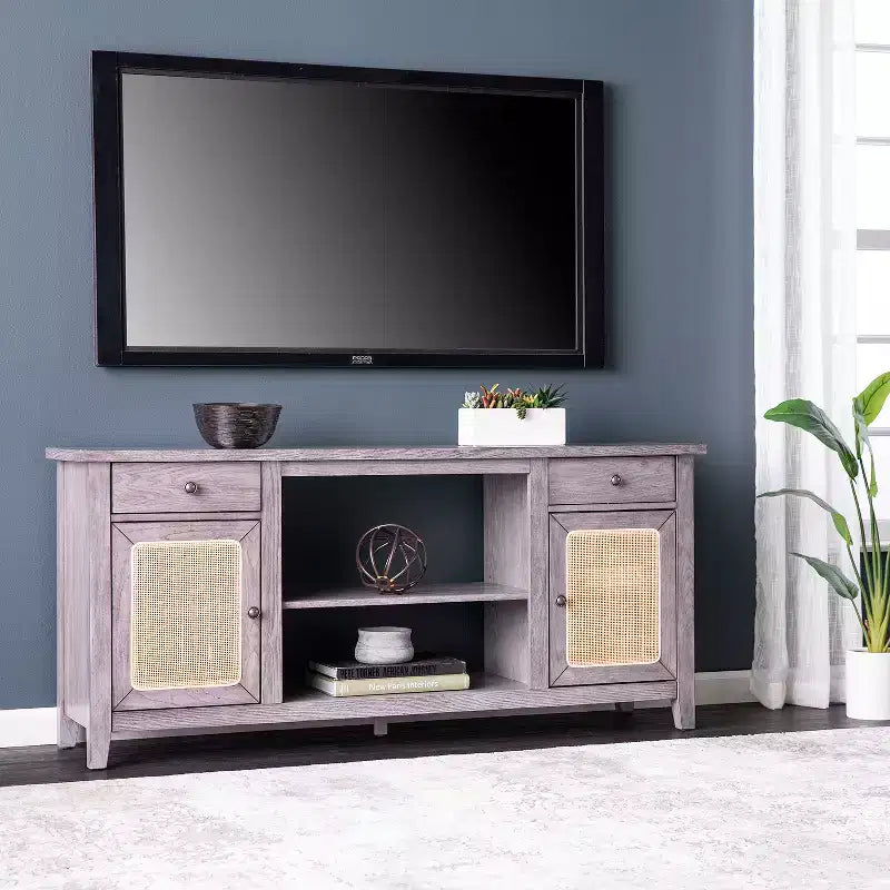 Console média Edderton avec rangement – Gris – SEI