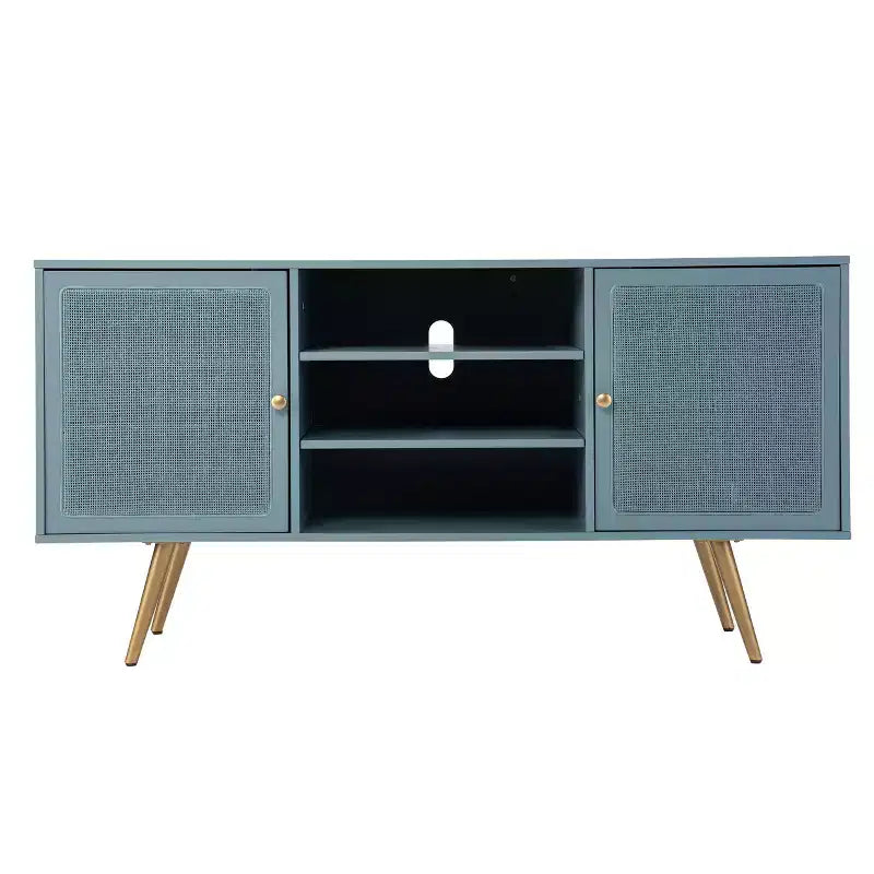 Alsterson Media Stand with Storage - Blue - SEI