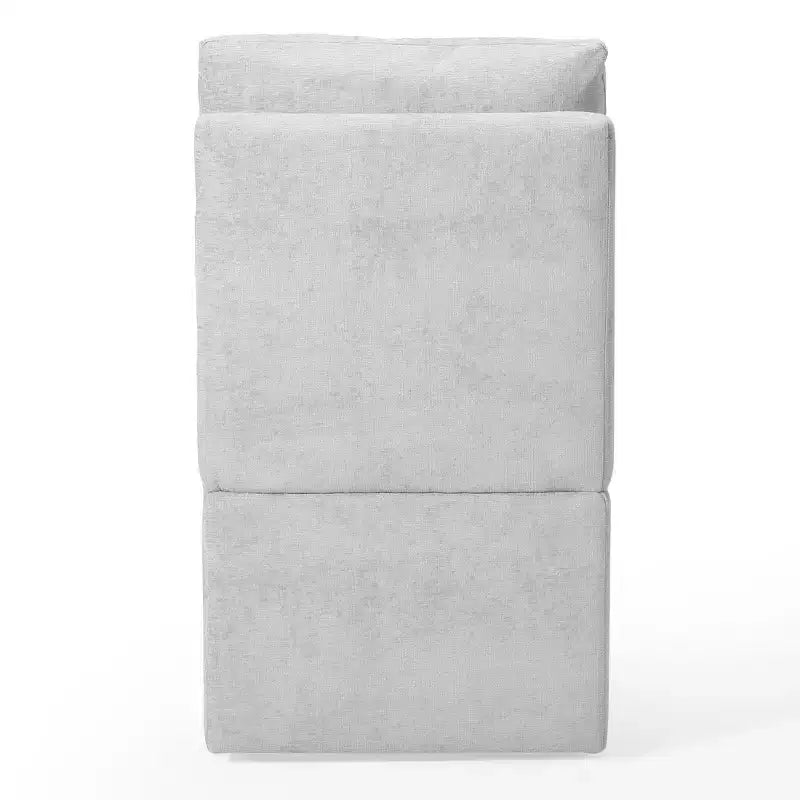 WestinTrends Soho Chaises de salle à manger modernes en chenille capitonnée sans accoudoirs avec roulettes (lot de 2), Gris clair