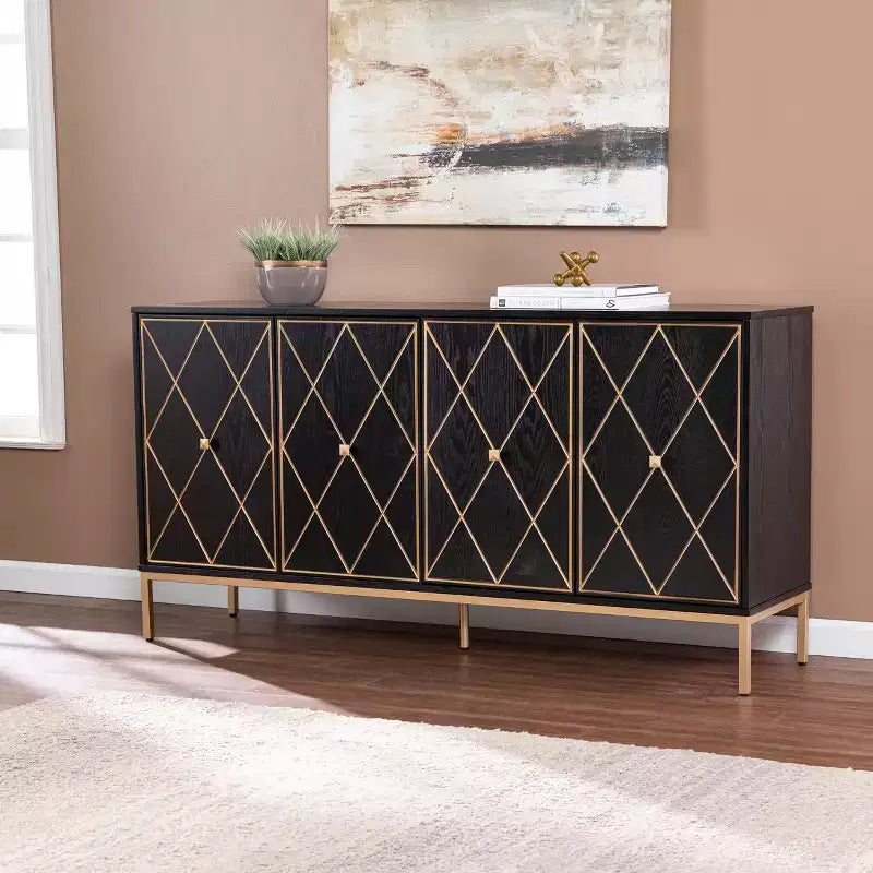 Buffet Marradi avec rangement – Noir – SEI