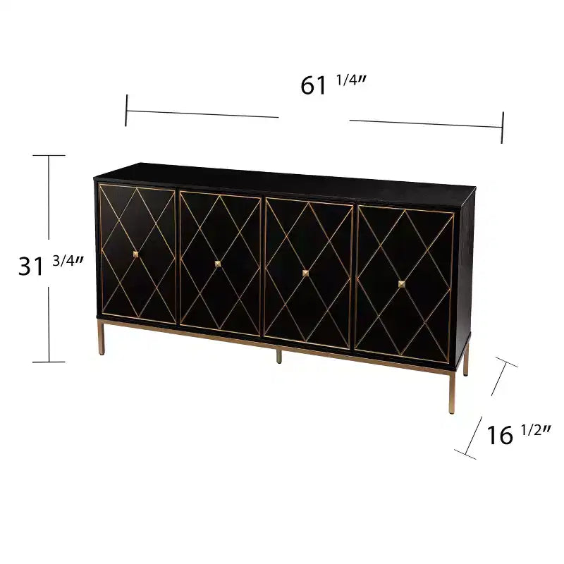 Buffet Marradi avec rangement – Noir – SEI