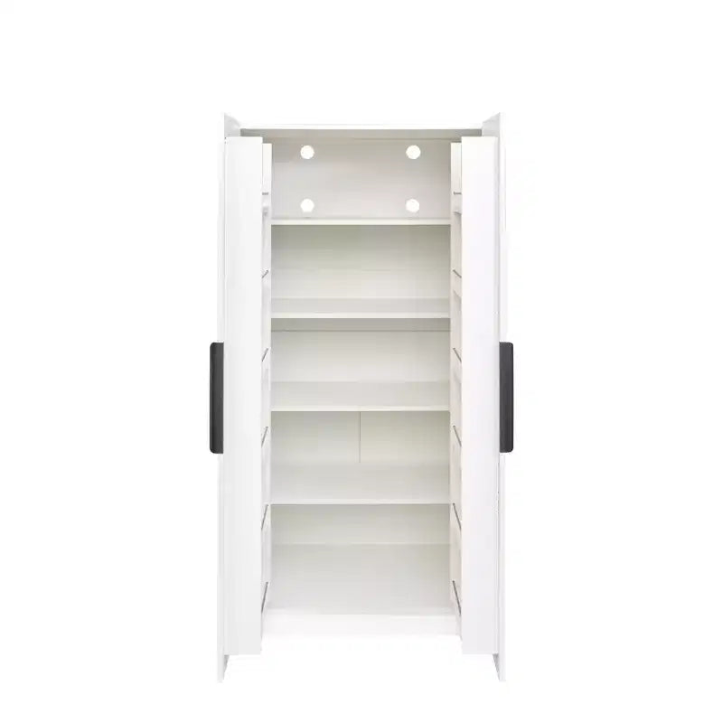 Buffet de cuisine Okak avec 6 portes, armoire de rangement multifonctionnelle avec 1 étagère ouverte et 1 tiroir