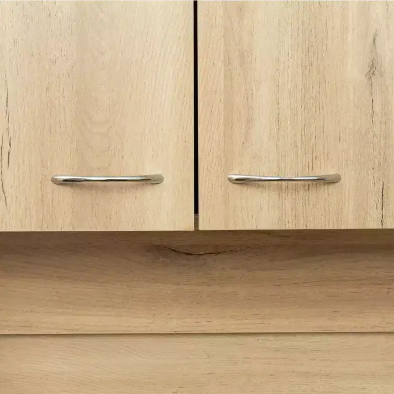 Buffet de cuisine Okak avec 6 portes, armoire de rangement multifonctionnelle avec 1 étagère ouverte et 1 tiroir